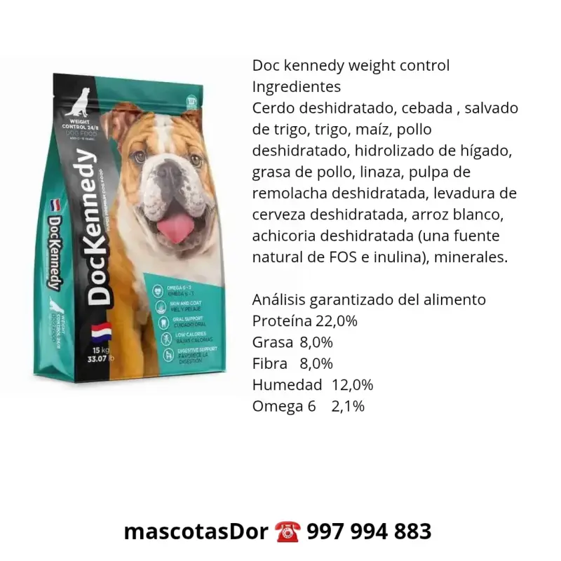 Alimento para perro adulto Doc Kennedy Weight Control 15 kg - 2