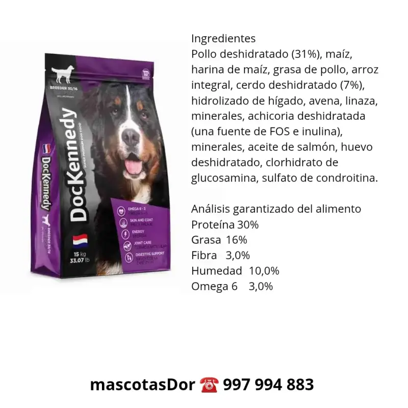 Alimento Premium para Perros DocKennedy 15 Kg - 2