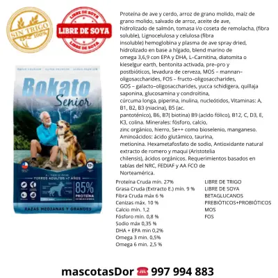 Alimento para perros Bokato Senior Super Premium 12kg - miniatura 2
