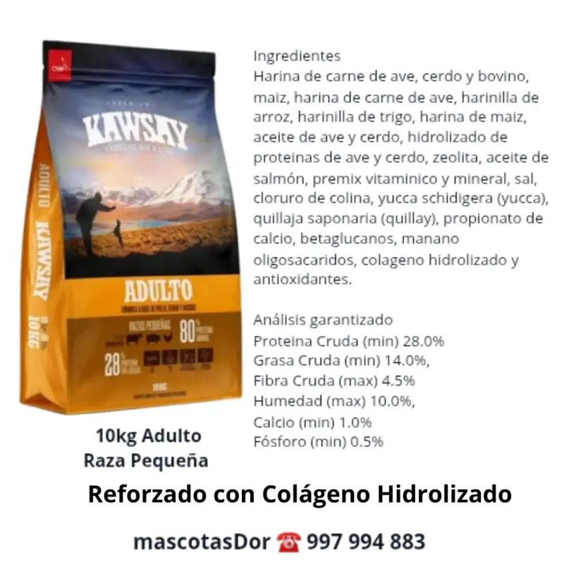 Alimento Premium Kawsay para Perros Adultos Raza Pequeña 10kg - 2