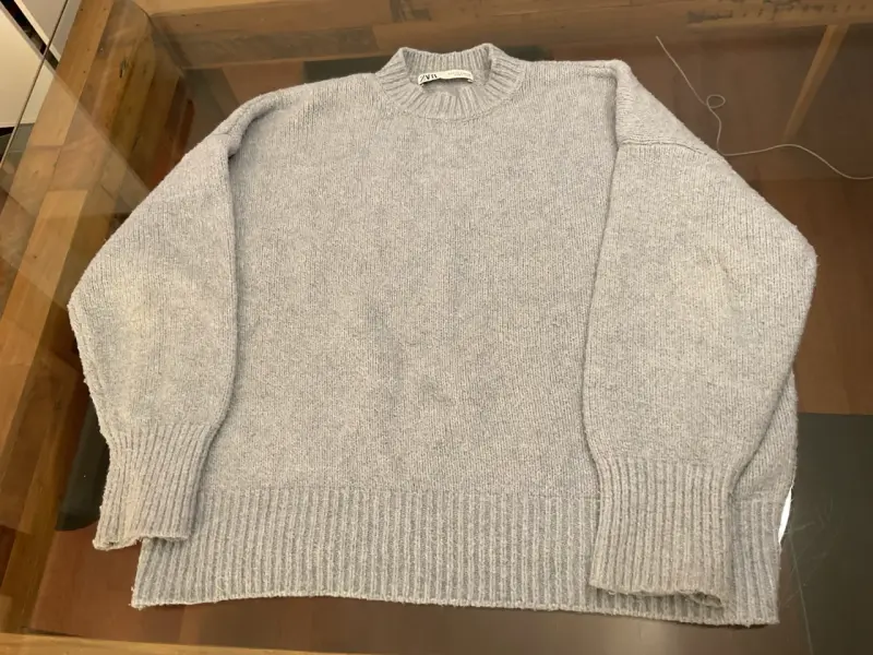 Suéter celeste/gris Zara mujer - 1