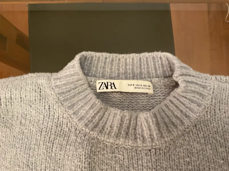 Suéter celeste/gris Zara mujer - 2
