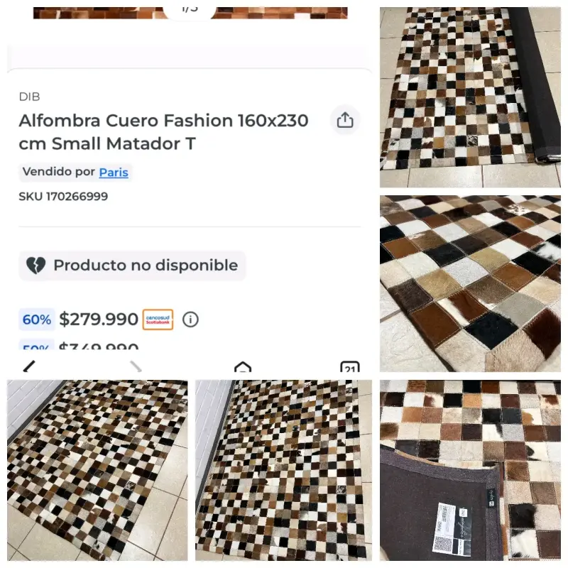Alfombra de cuero DIB Fashion 160x230 cm - 1