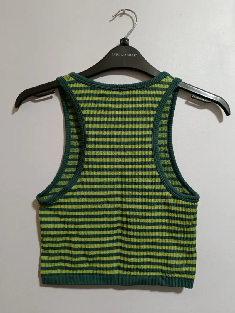 Top de rayas verde y negro para mujer - 2