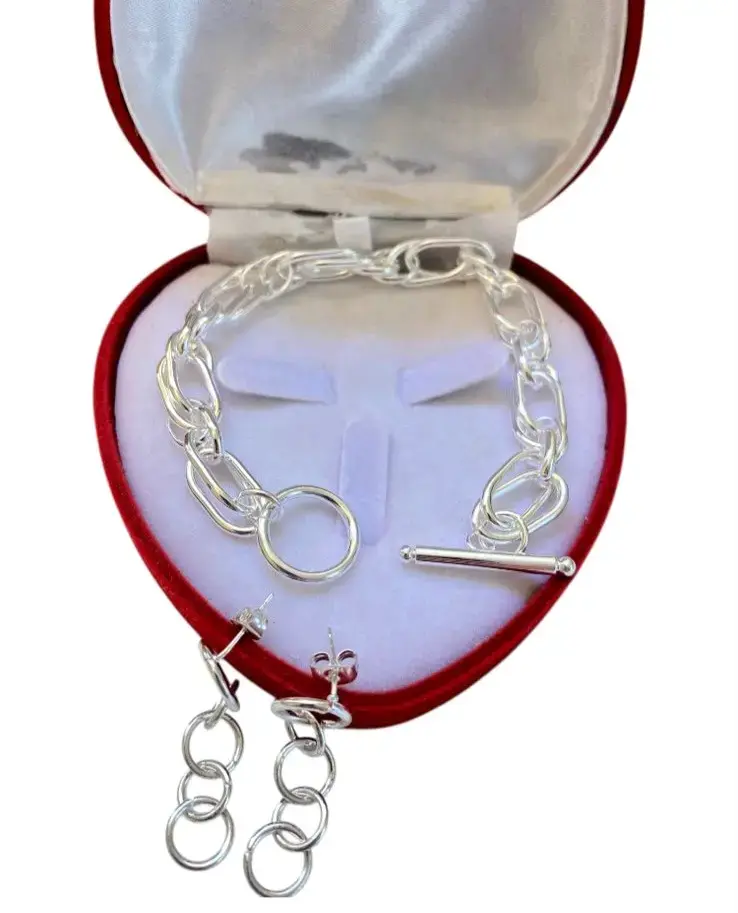 Pulsera de plata 925 con diseño floral - 2