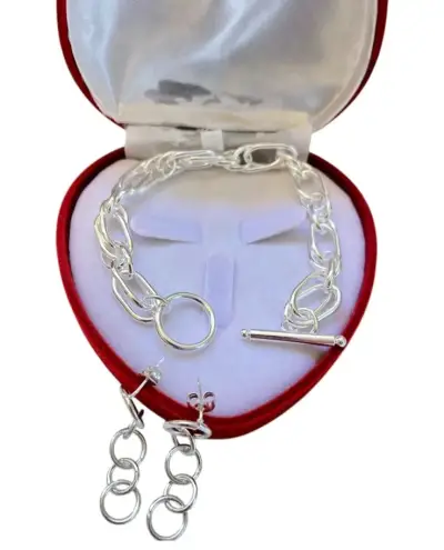 Pulsera de plata 925 con diseño floral - miniatura 2