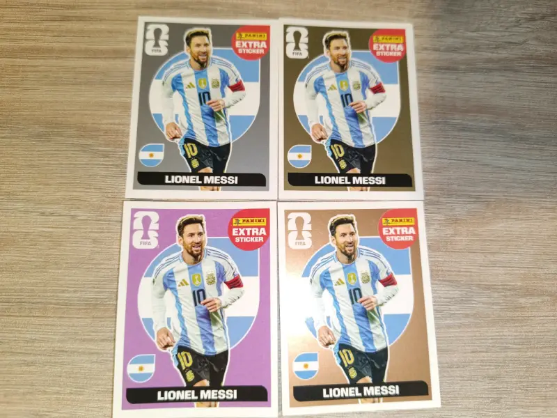 Set de 4 láminas Panini Lionel Messi FIFA - 1