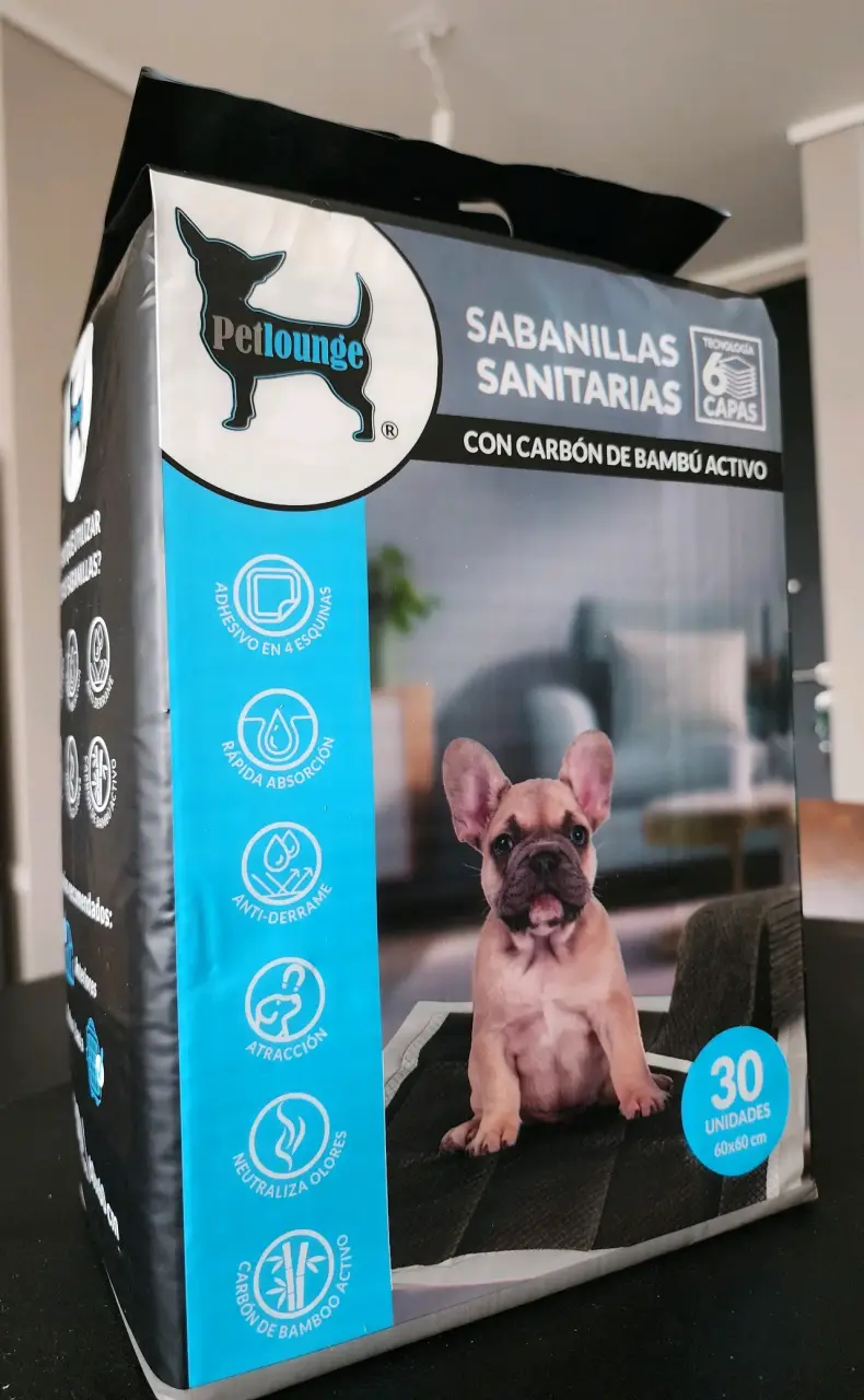 Sabanillas sanitarias Petlounge con carbón de bambú activo