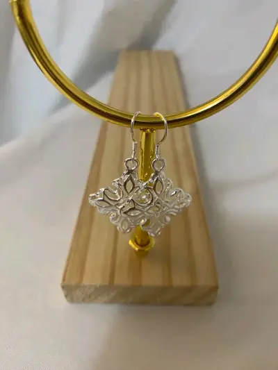 Aros  de plata nudo de bruja - miniatura 1