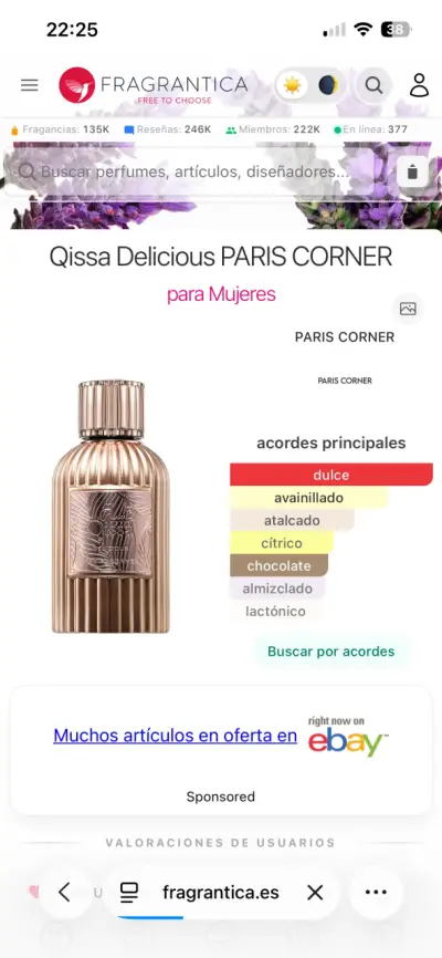 Perfume Qissa Delicious Paris Corner para Mujeres - miniatura 1