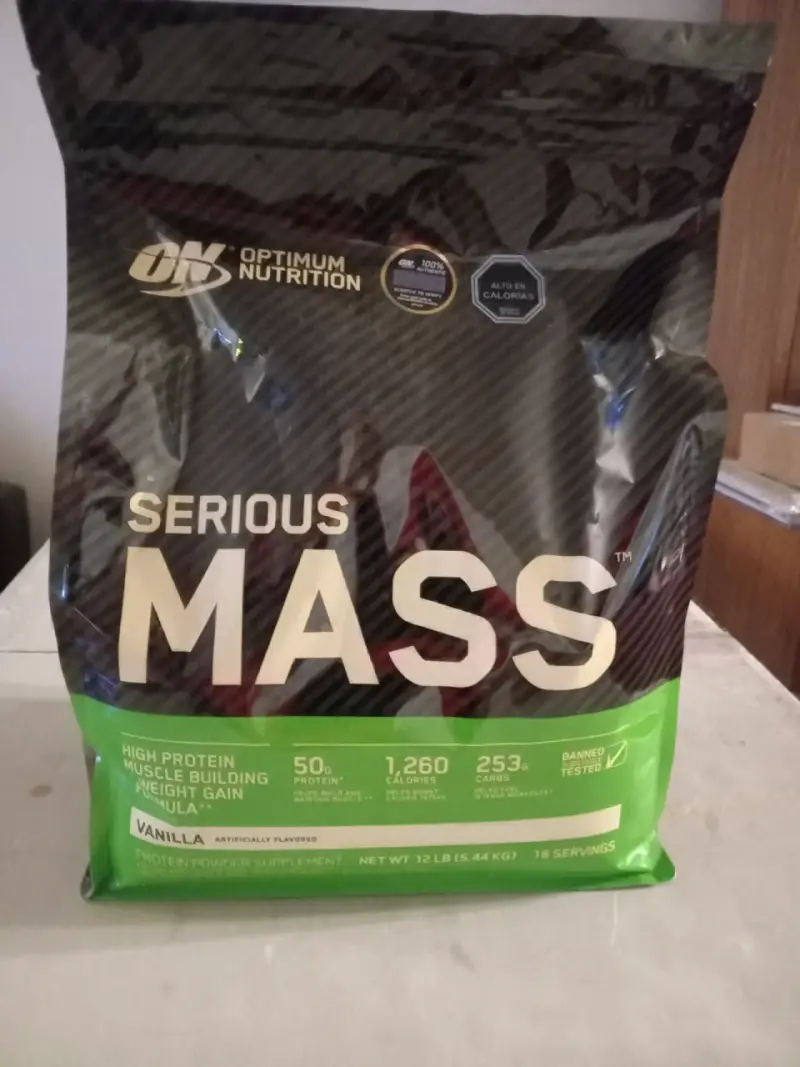 Proteína Optimum Nutrition Serious Mass Vainilla 5.44 kg