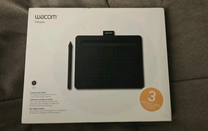 Tableta Gráfica Wacom Intuos S Negra con Lápiz - 1