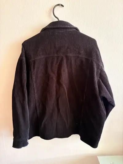 Chaqueta de cotele  negra Zara para mujer - miniatura 4