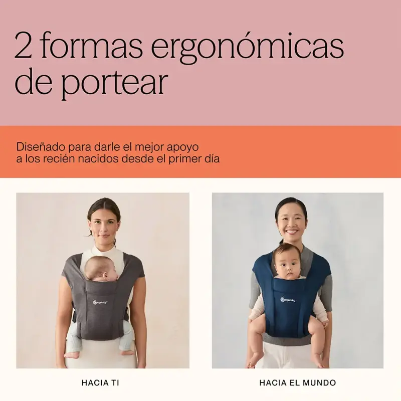 Mochila portabebé Ergobaby beige ergonómica - 5