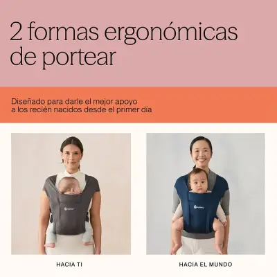 Mochila portabebé Ergobaby beige ergonómica - miniatura 5
