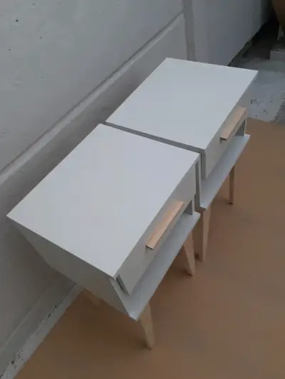 2 veladores blanco - miniatura 3