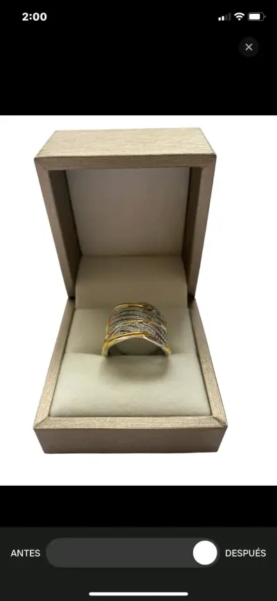 Anillo de plata y oro con diseño elegante - miniatura 4