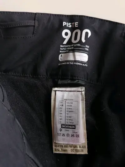 Pantalones de esquí negros Wed'ze para mujer - miniatura 3