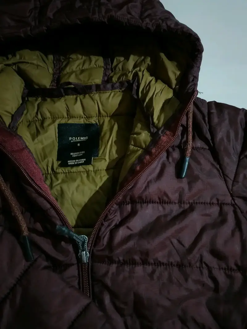Chaqueta acolchada marrón con capucha Polemic - 1