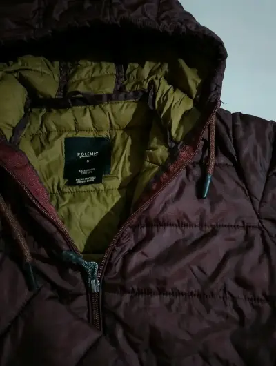 Chaqueta acolchada marrón con capucha Polemic - miniatura 1