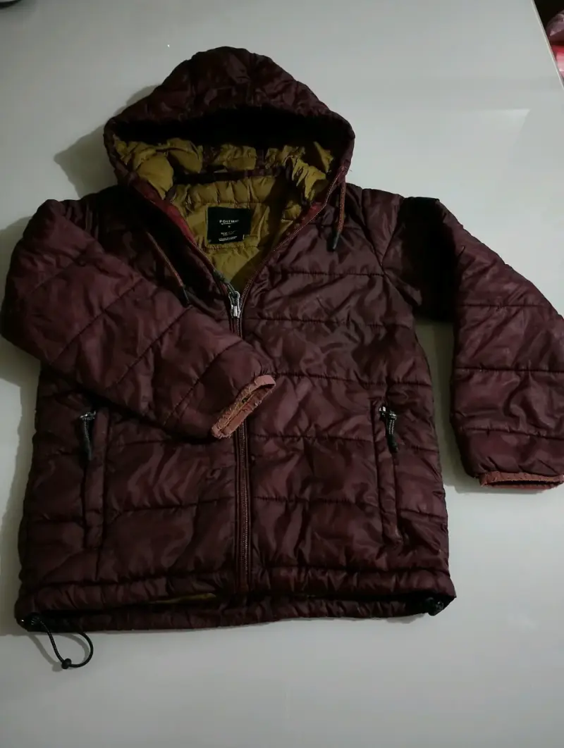 Chaqueta acolchada marrón con capucha Polemic - 2