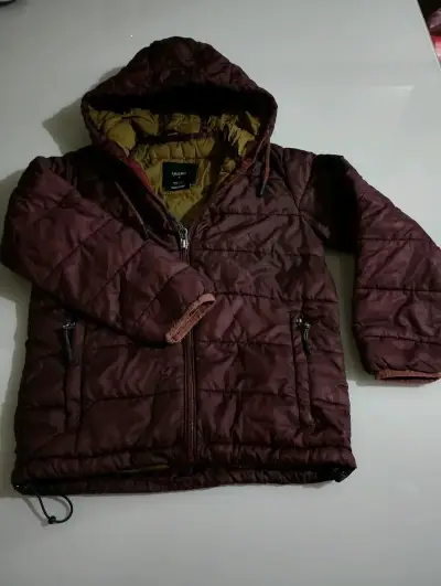 Chaqueta acolchada marrón con capucha Polemic - miniatura 2