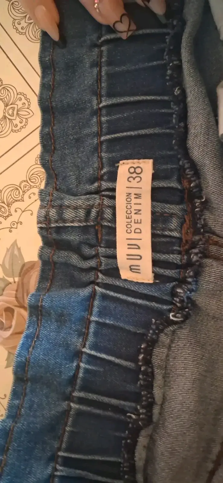 Shorts de mezclilla azul para mujer - 2