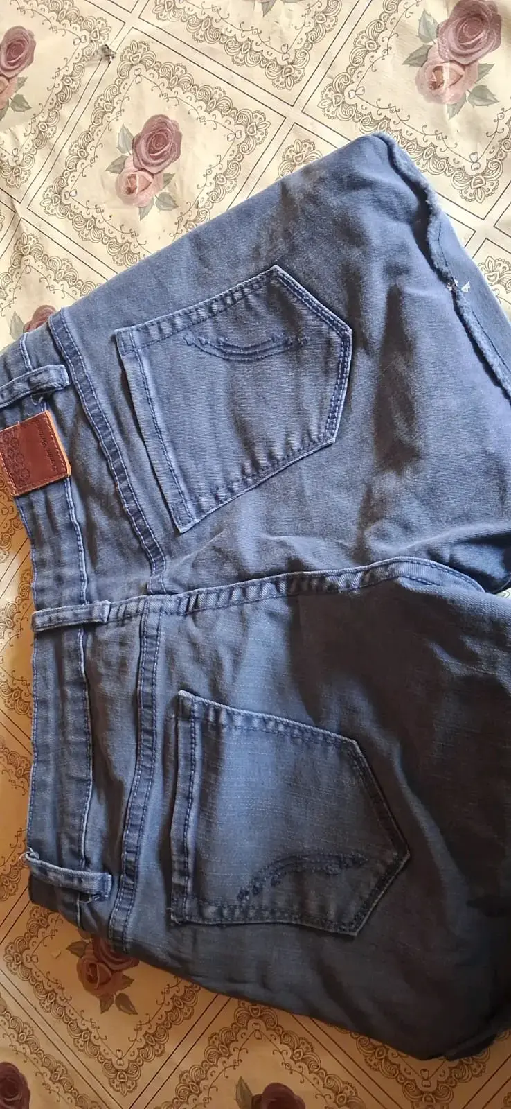 Shorts de mezclilla azul para hombre - 2