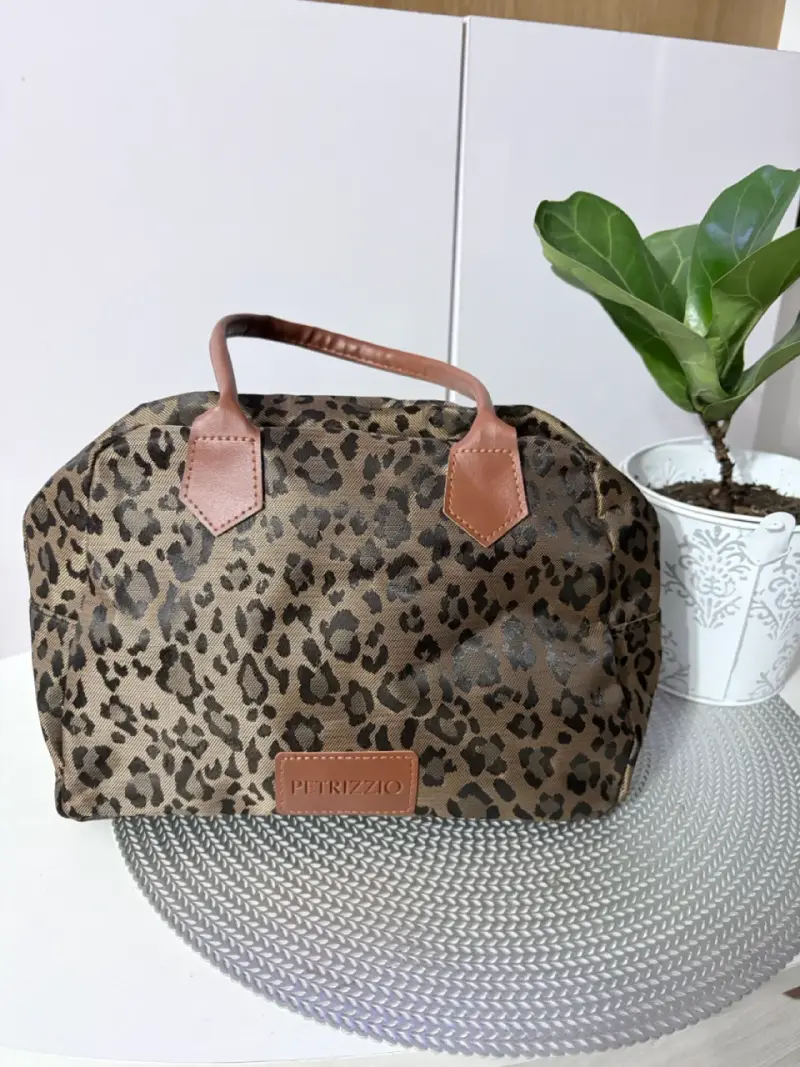 Bolso de mano estampado leopardo Petrizzio