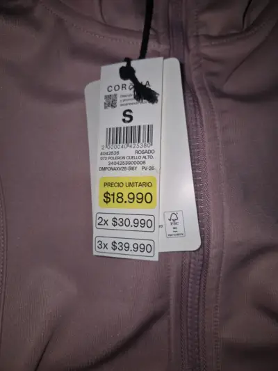 Chaqueta deportiva color lila con cierre - miniatura 3