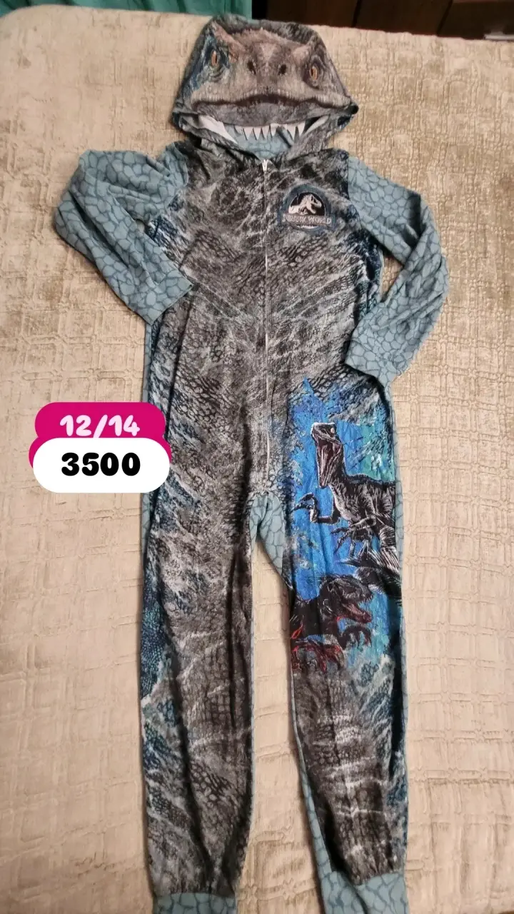 Pijama Entero Jurassic World Niño Talla 12/14
