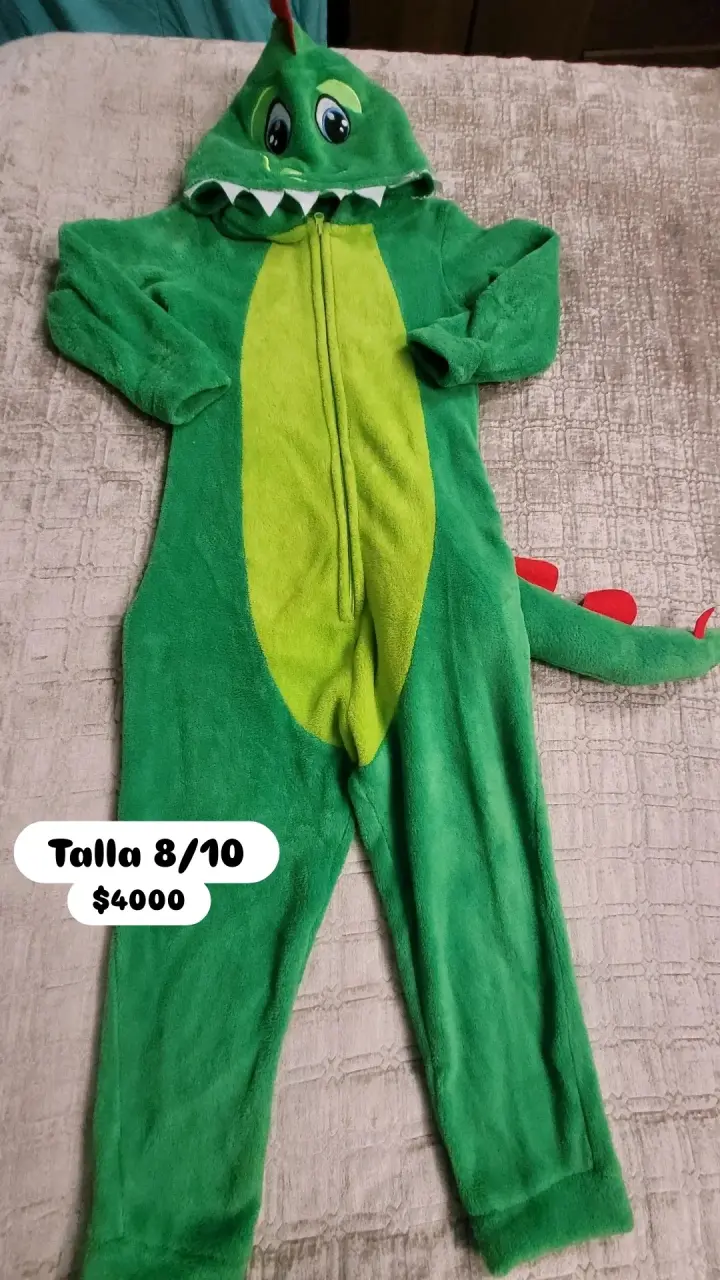 Disfraz de dinosaurio para niños talla 8/10