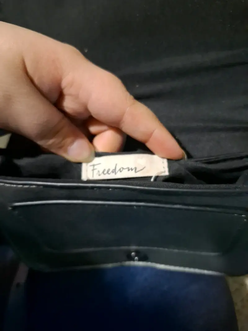 Cartera de cuero negra Freedom - 1