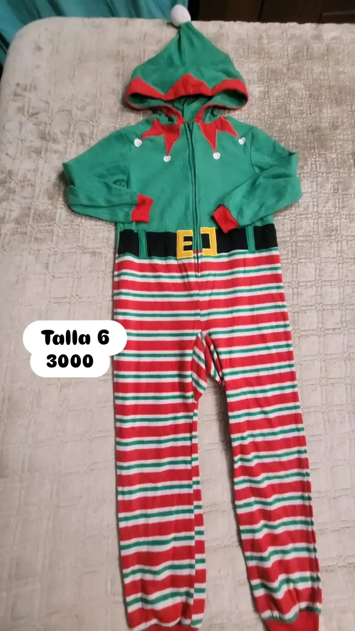 Pijama navideño infantil talla 6
