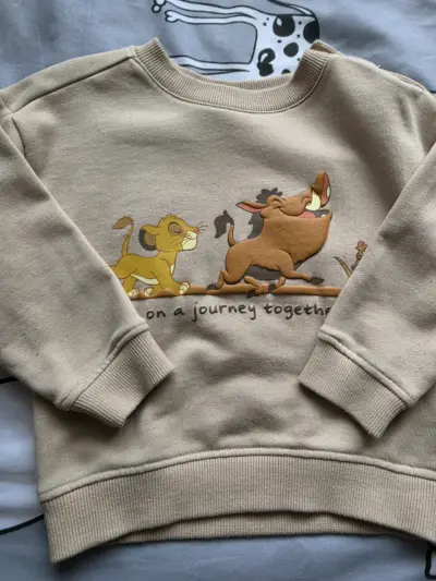 Polerón infantil Simba y Pumba beige - miniatura 1