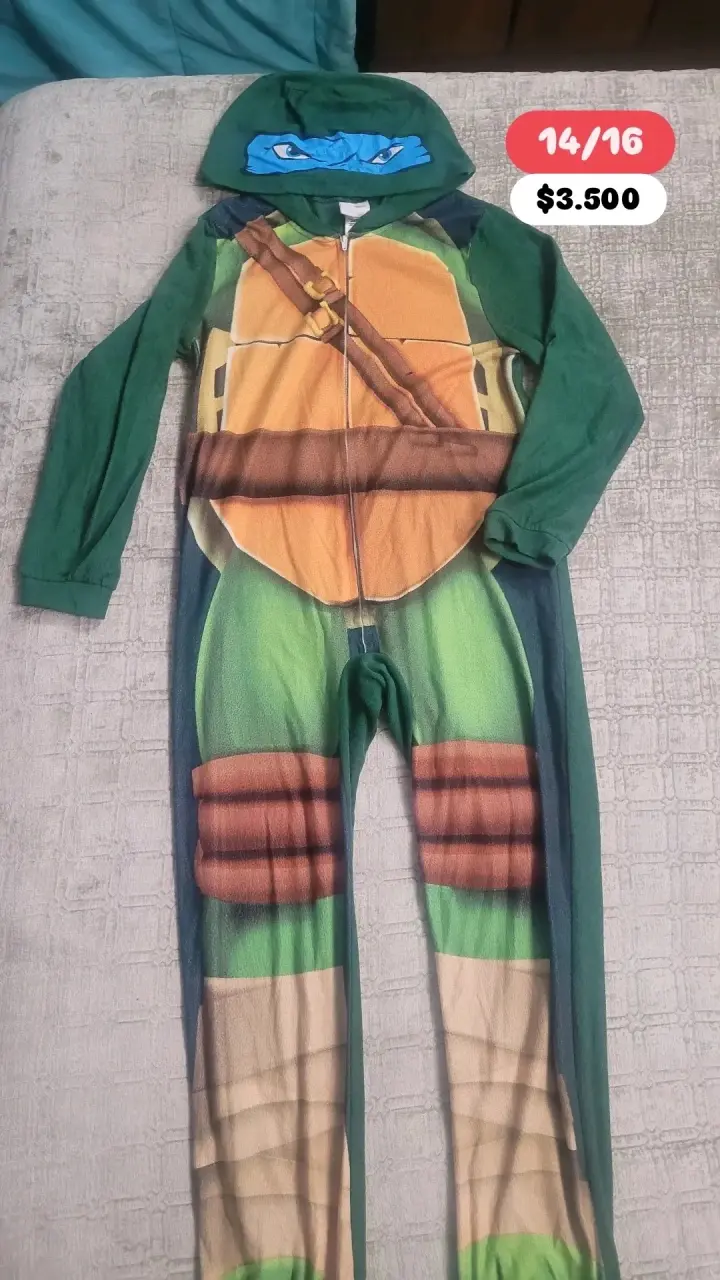 Disfraz de Tortuga Ninja para niño talla 14/16