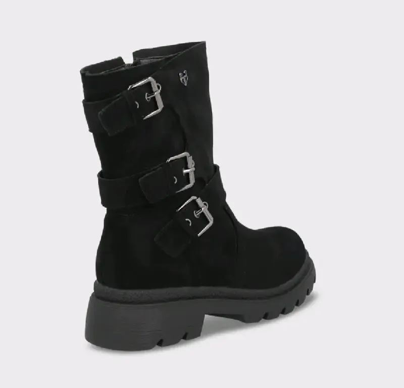 Botas negras con hebillas para mujer - 2
