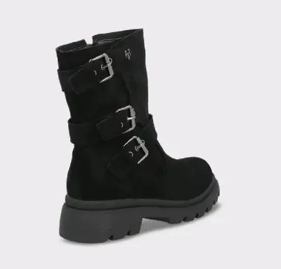 Botas negras con hebillas para mujer - miniatura 2