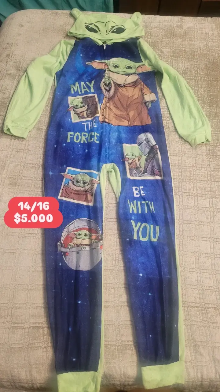 Pijama Entero Infantil Star Wars Baby Yoda