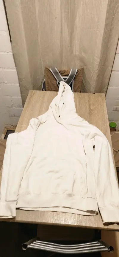 Polerón con capucha blanco unisex - miniatura 2
