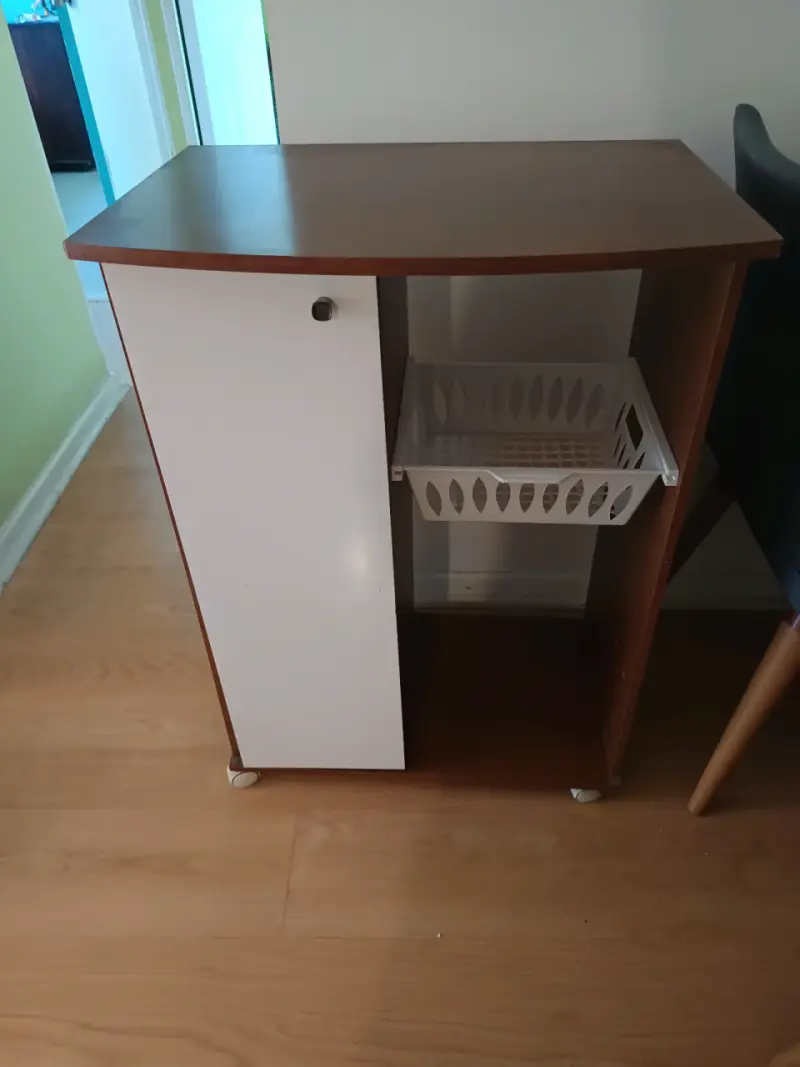 Mueble organizador con puerta y canasto - 1
