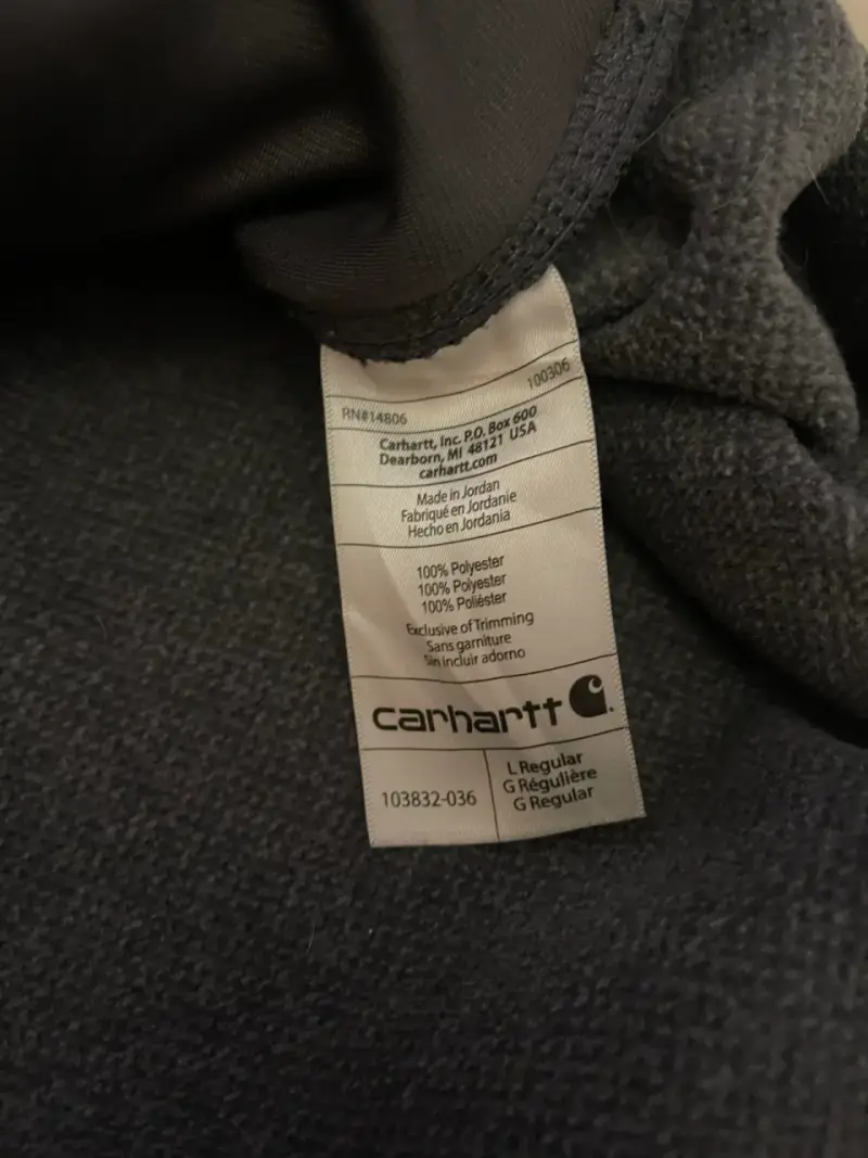 Chaqueta polar gris Carhartt con cierre - 4