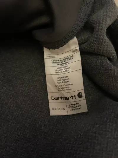 Chaqueta polar gris Carhartt con cierre - miniatura 4