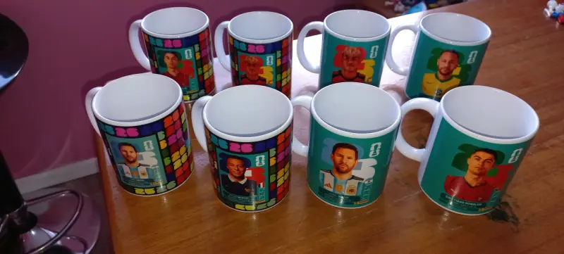 Tazas con diseño de futbolistas - 2