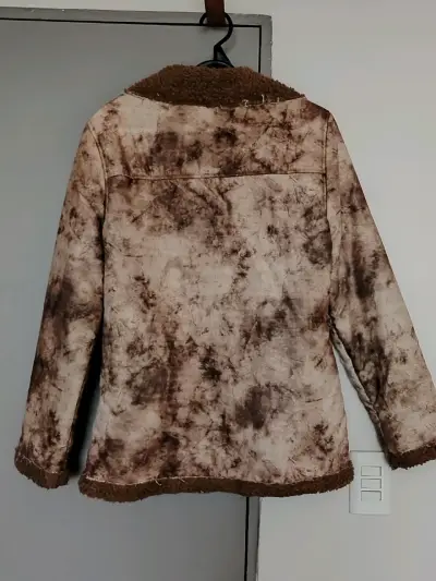 Chaqueta de invierno con forro de lana marrón - miniatura 2