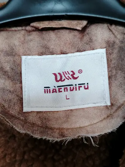Chaqueta de invierno con forro de lana marrón - miniatura 3