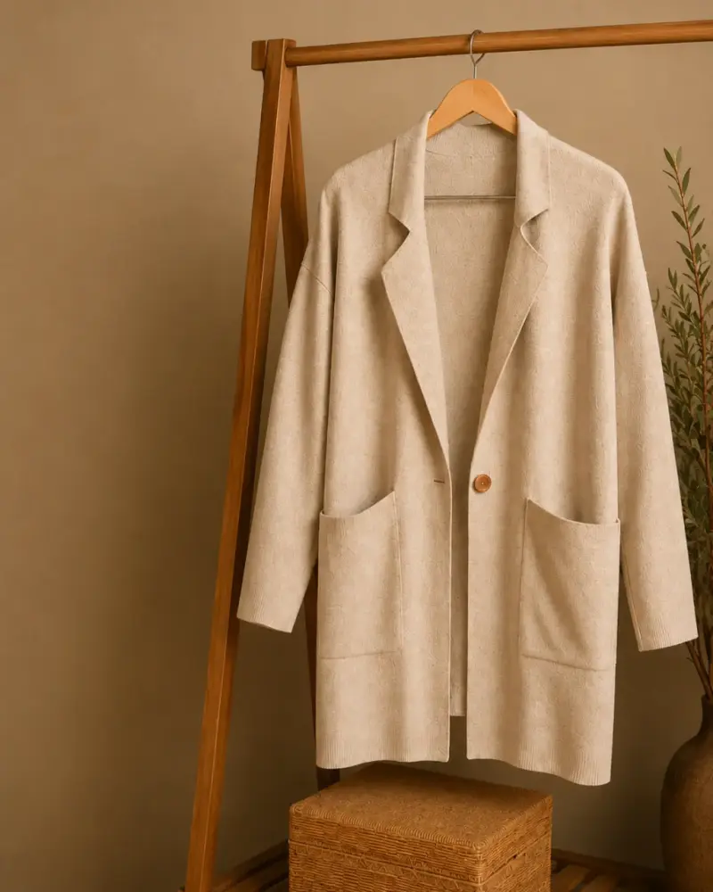 Cardigan oversize color camel