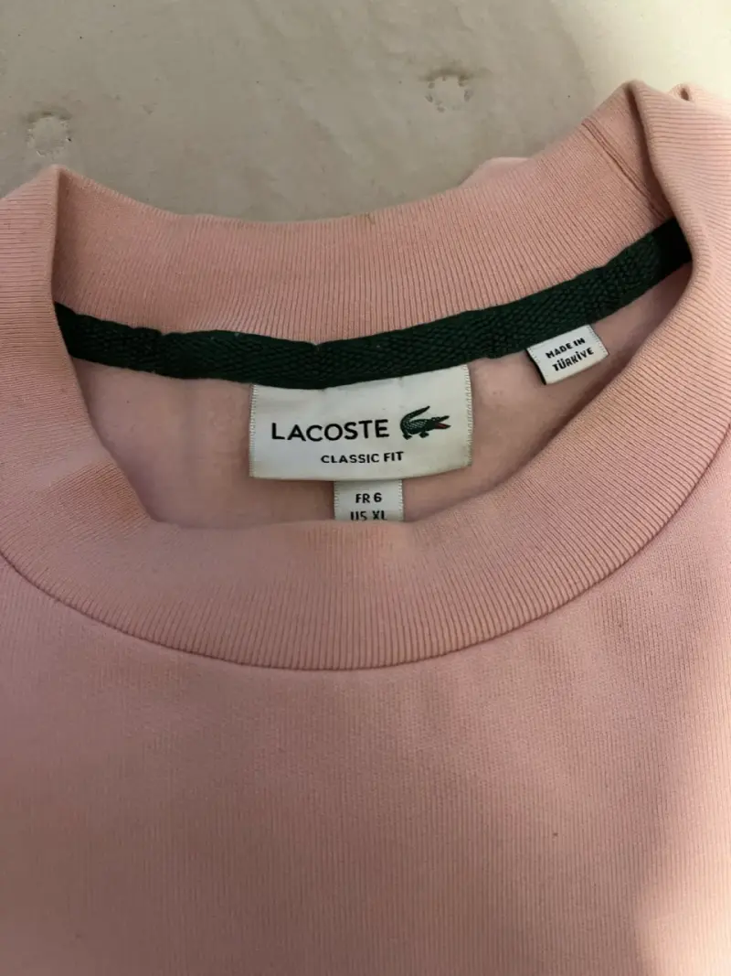Polerón rosado Lacoste de algodón - 3