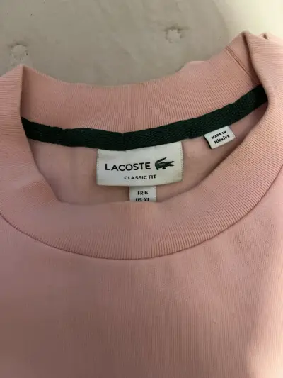Polerón rosado Lacoste de algodón - miniatura 3