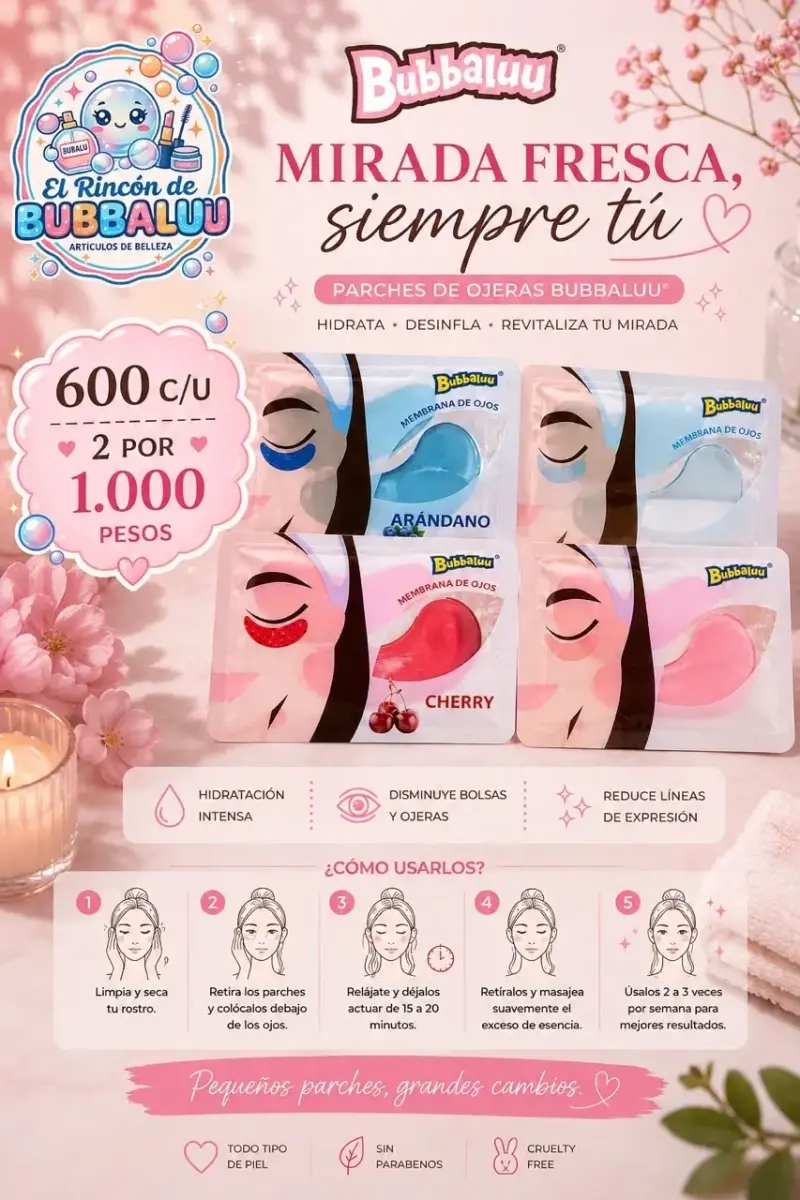 Parches de Ojeras Bubbaluu Hidratantes